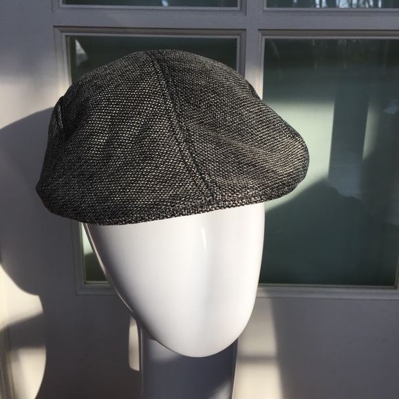 NEW linen newsboy golf sun hat cool summer grey - Picture 3 of 5
